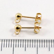 別アングル1: ポストピアス Gold Filled（ゴールドフィルド）14KGF/K14GF ピアス金具 1ペア 