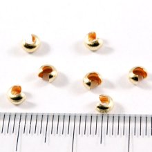 別アングル1: クリンプカバー/潰し玉隠し/ビーズカバー 3mm 5個 Gold Filled（ゴールドフィルド）14KGF/K14GF 