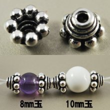 別アングル1: 座金（ビーズキャップ）8mm 1個