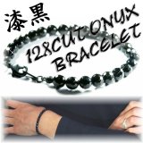 画像: 75%OFF！128面カット6mmオニキスブレスレット★漆黒にこだわり金具はマッドブラック★選べる長さSS-3L