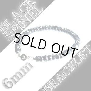画像: 60%OFF！6mmブラックスピネルブレスレット★金具はSV925高級ニューホック使用★選べる長さ16cm-24cm