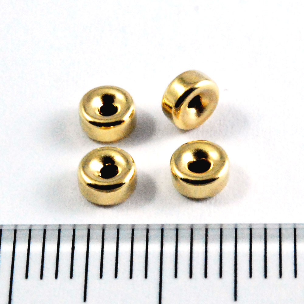 画像: スペーサーラウンド ロンデル 4.0mm Gold Filled（ゴールドフィルド）14KGF/K14GF 1個 