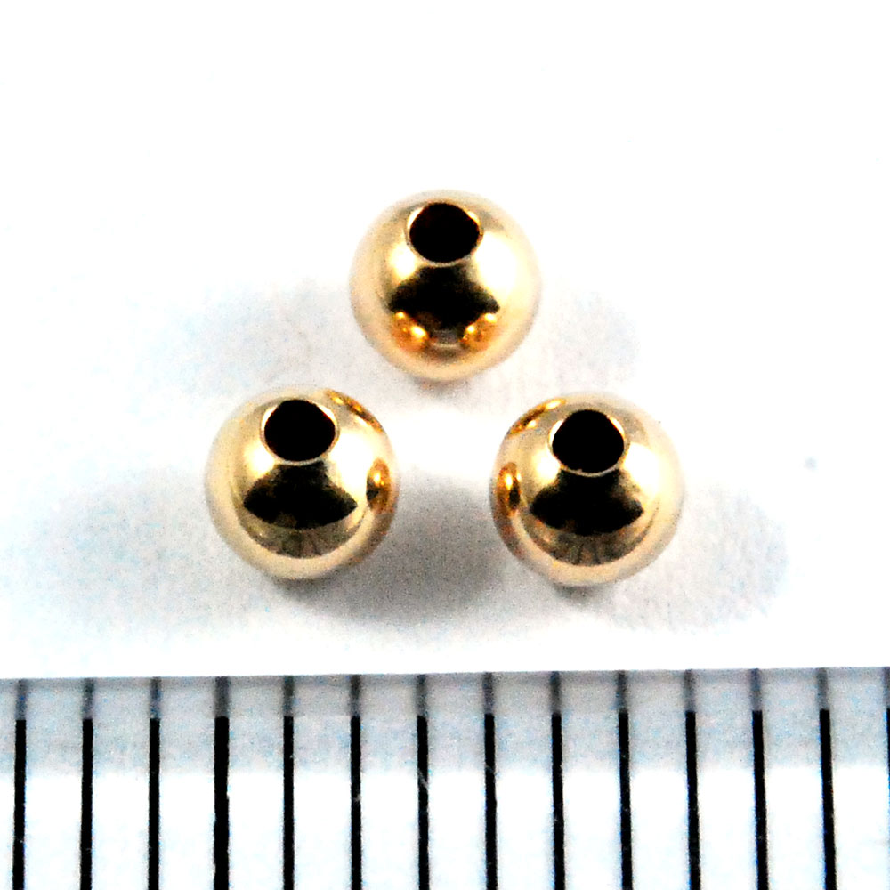 画像: スペーサーラウンド 丸玉 3.0mm Gold Filled（ゴールドフィルド）14KGF/K14GF 5個 