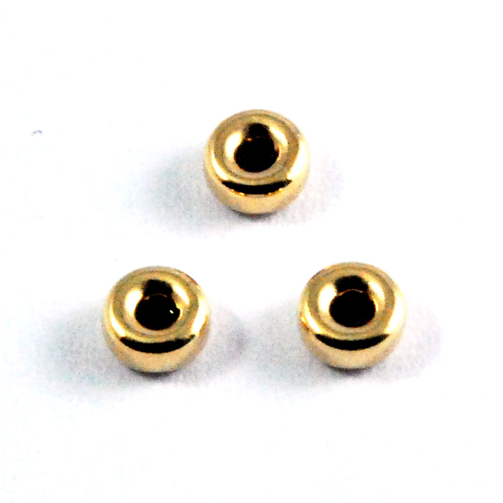 画像1: スペーサーラウンド ロンデル 3.0mm Gold Filled（ゴールドフィルド）14KGF/K14GF 2個 