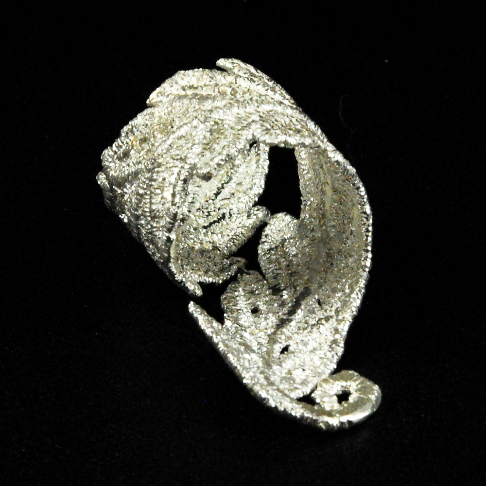 画像: 【Yurinoah-ユリノア】レース/リーフ/葉っぱ/幅広/リング/シルバー925 